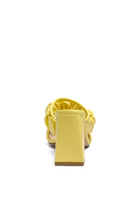 GENESIS BLOCK HEEL STRAPPY SANDALS