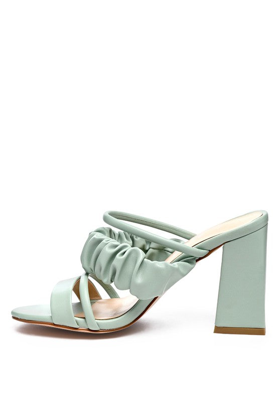 GENESIS BLOCK HEEL STRAPPY SANDALS
