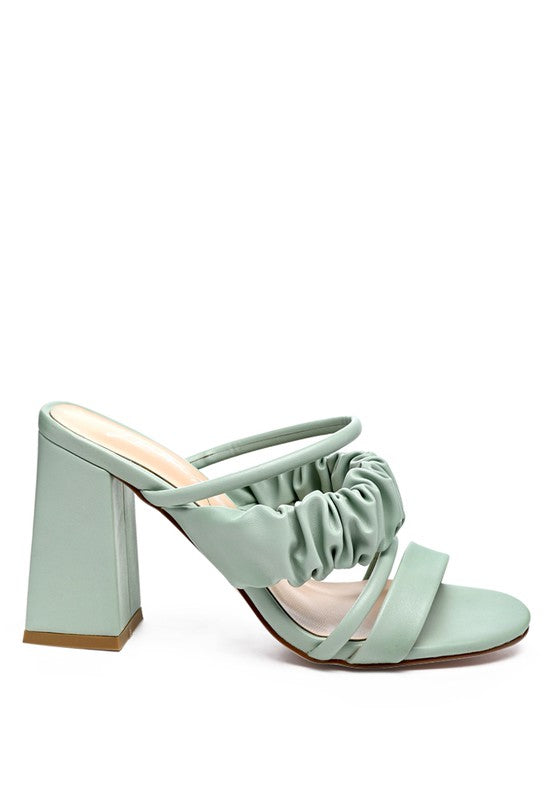 GENESIS BLOCK HEEL STRAPPY SANDALS