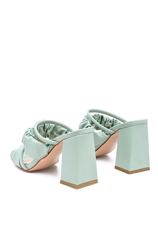 GENESIS BLOCK HEEL STRAPPY SANDALS
