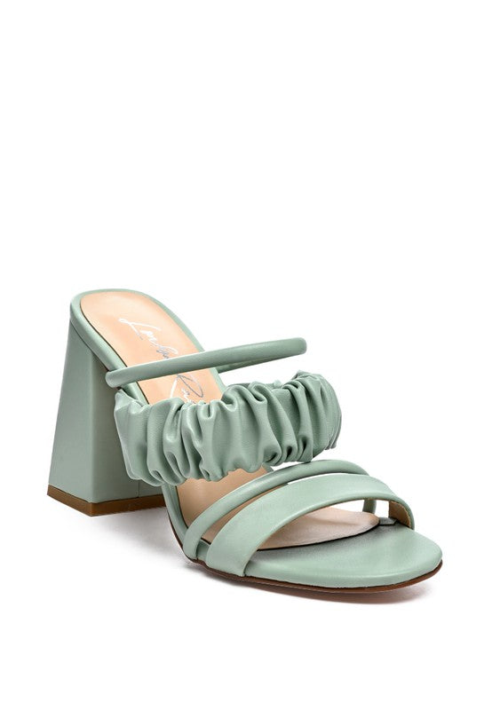 GENESIS BLOCK HEEL STRAPPY SANDALS