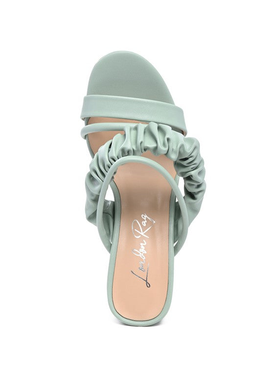 GENESIS BLOCK HEEL STRAPPY SANDALS