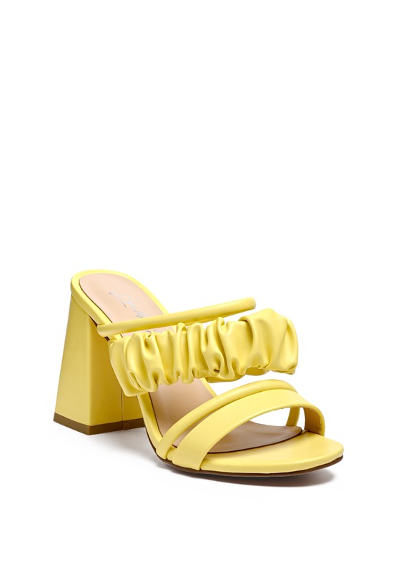 GENESIS BLOCK HEEL STRAPPY SANDALS