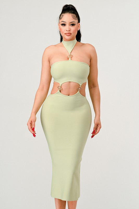 STRAPLESS PARTY BADNAGE DRESS