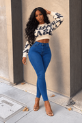 Medium Wash Solid Stretch Jeans