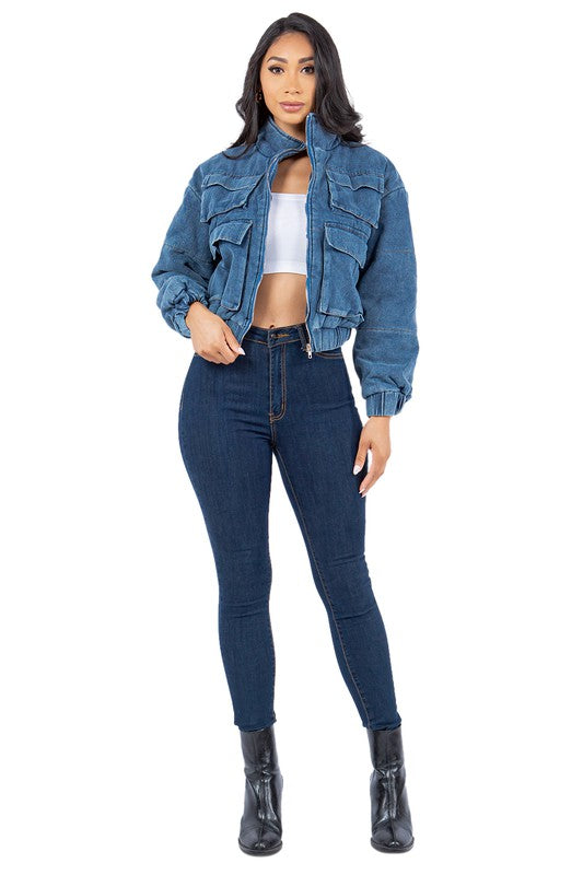 Multi Pocket Denim Jacket