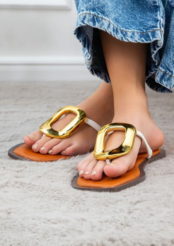 Ava 4 Gold Ornament Sandals