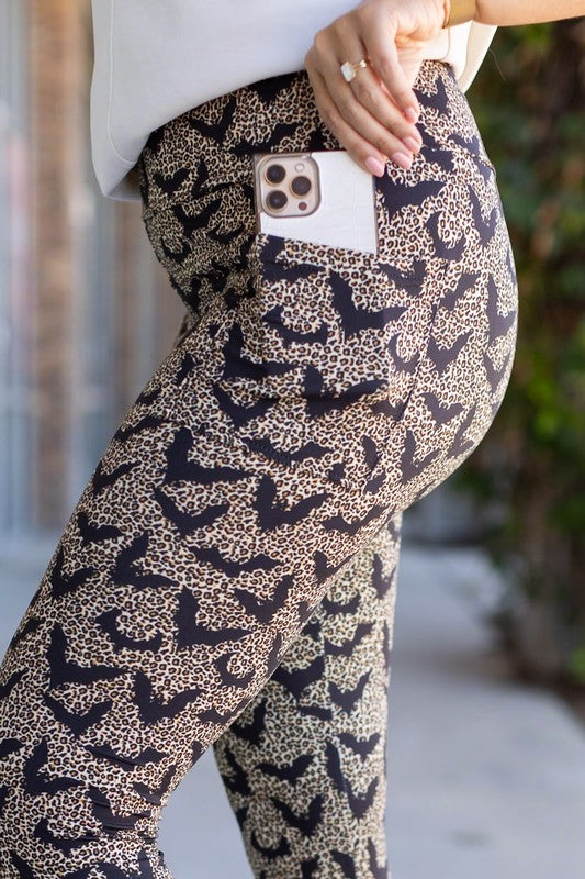 The Bianca Leopard Bat Leggings