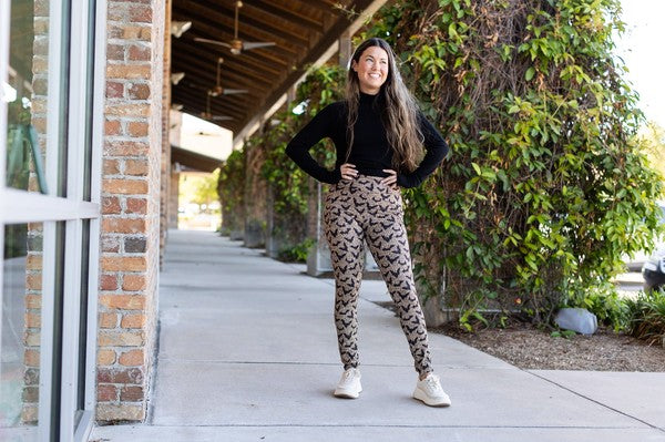The Bianca Leopard Bat Leggings