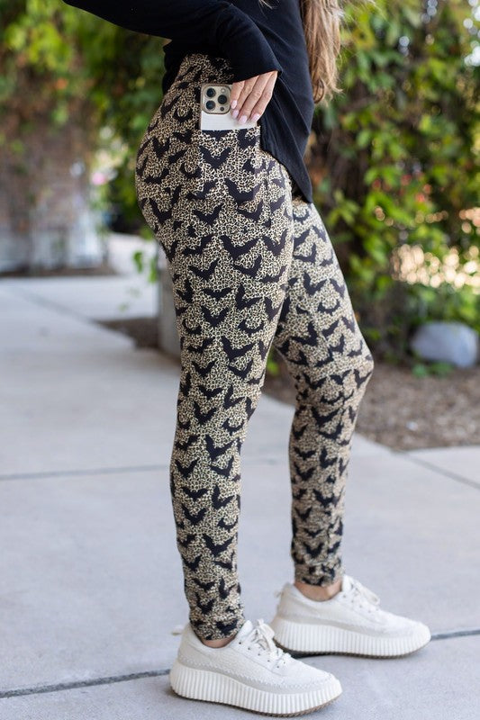 The Bianca Leopard Bat Leggings