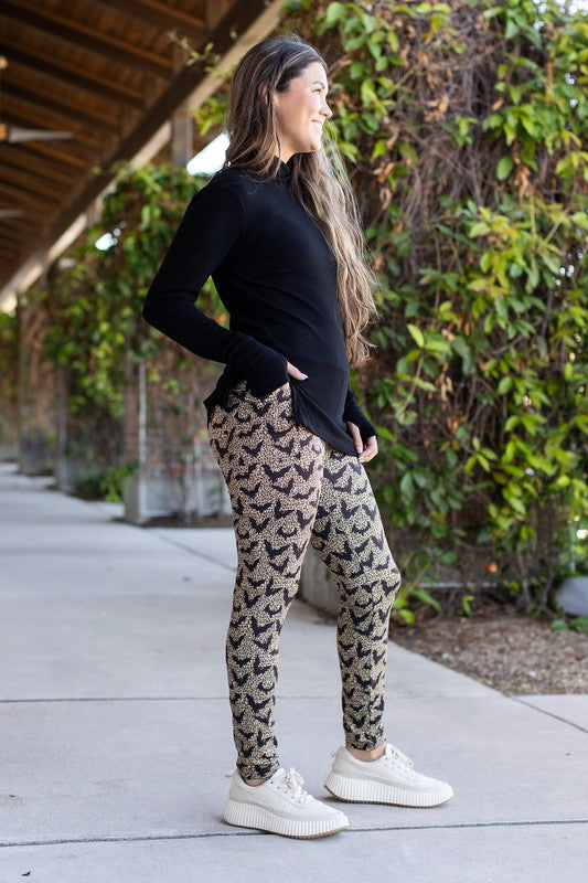 The Bianca Leopard Bat Leggings