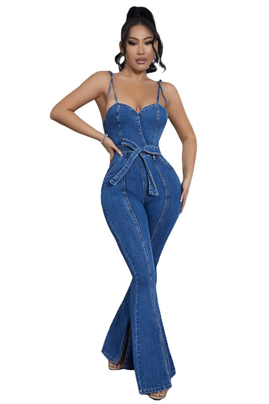 Women Fashion Denim Jumpsuit