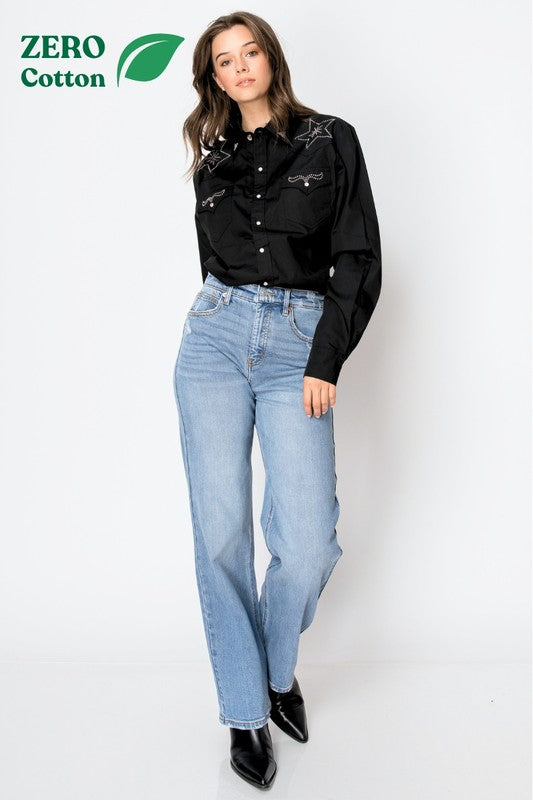 Tummy Control Highrise Full Length Jeans