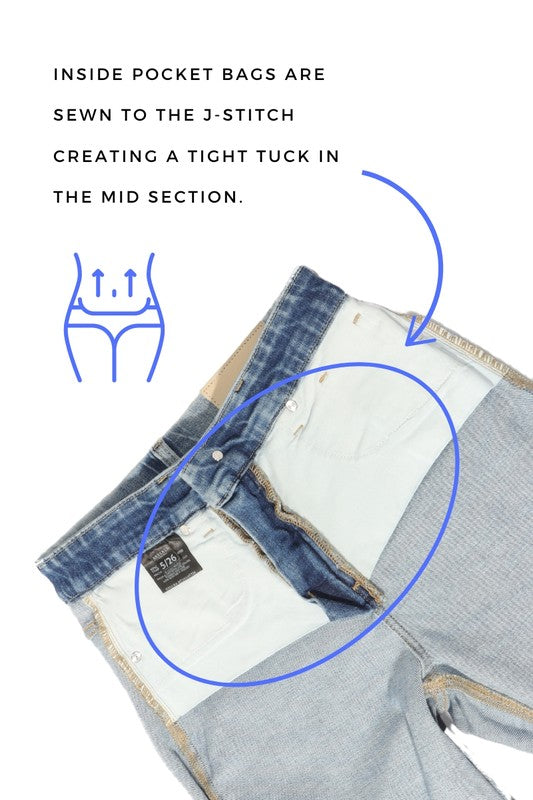 TUMMY CONTROL HIGH RISE RELAXED FLARE JEANS