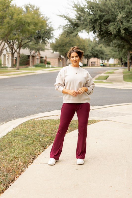 The Maeve Maroon Bootcut Leggings Round 2