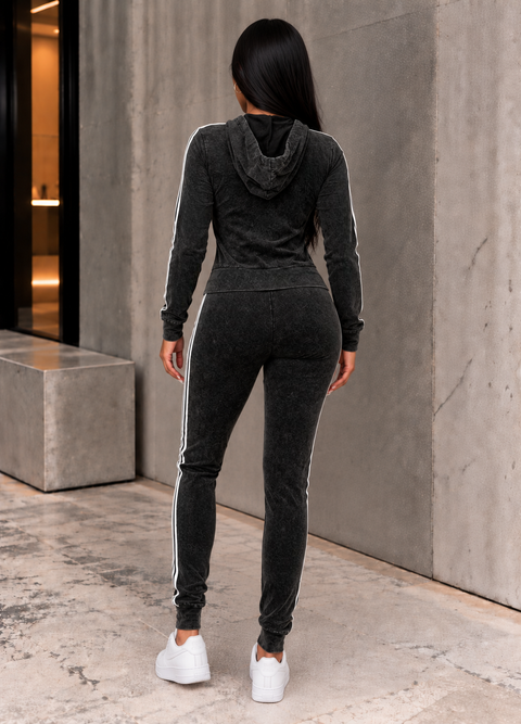 Washed Hoodie Top & Pants Set