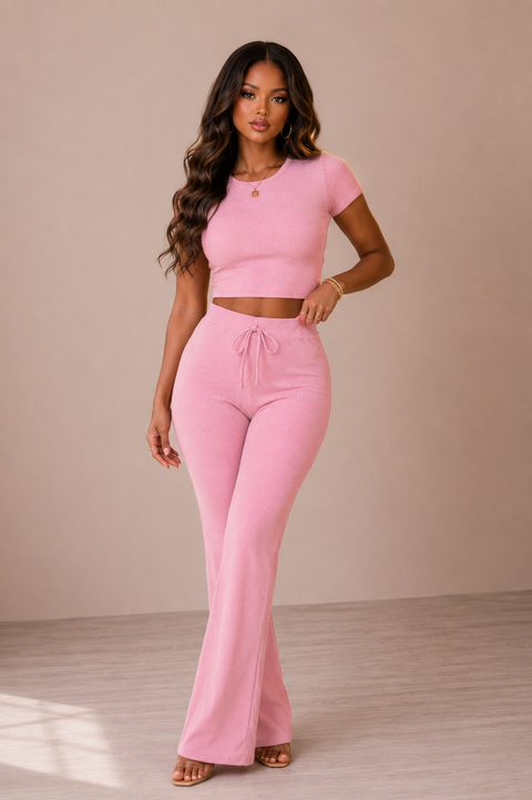 Ribbed Top & Pants Set
