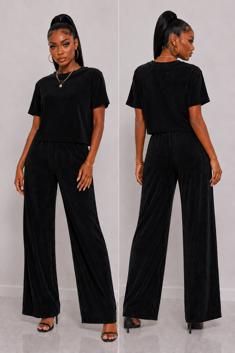 Ribbed Top & Pants Set