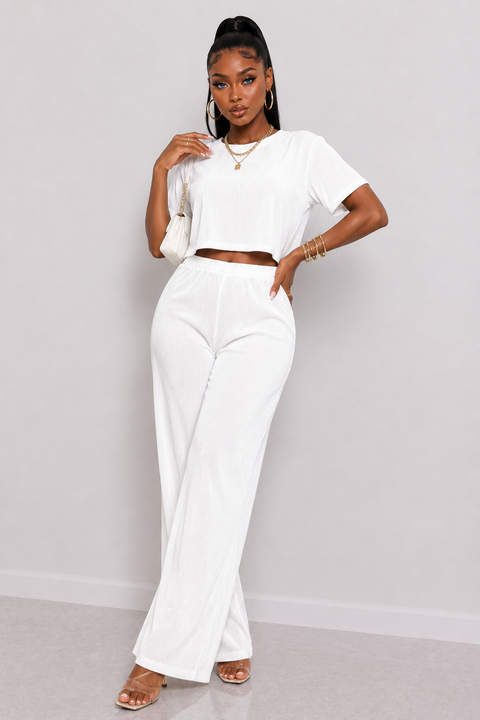 Ribbed Top & Pants Set