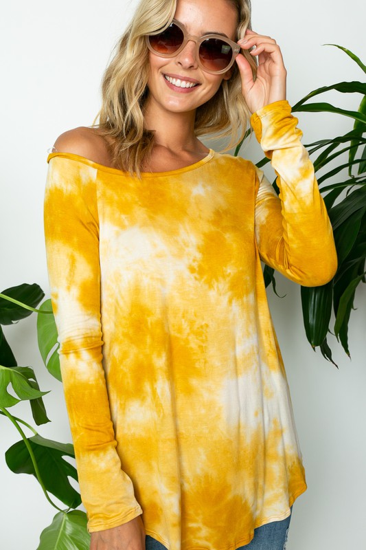 Tie Dye One Shoulder Top