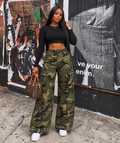 All Over Rhinestone Pearl Camo Pants