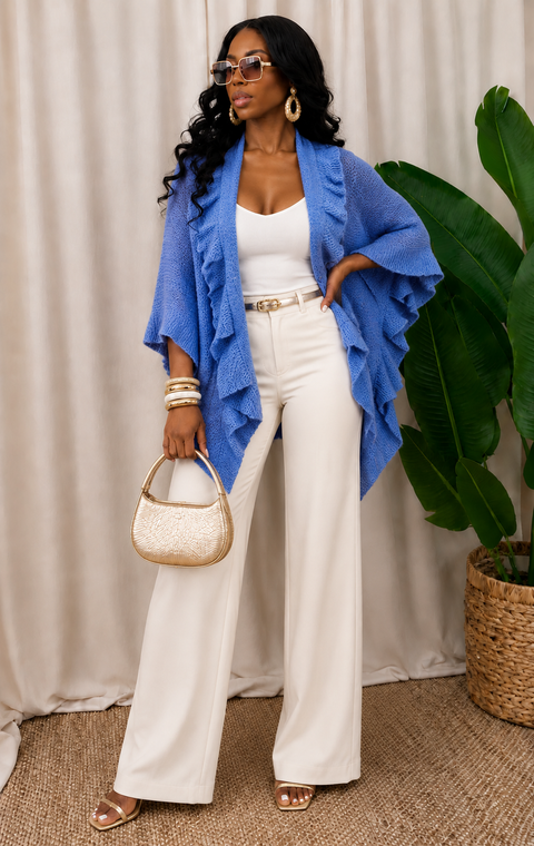 Ruffle Knit Cardigan