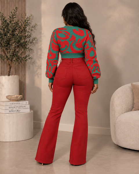 Knit Crop Cardigan (Plus)