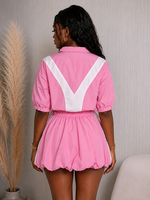 Track Top & Bubble Skirt Set
