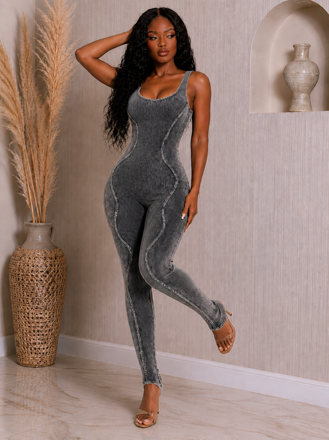 Open Back Stirrup Jumpsuit