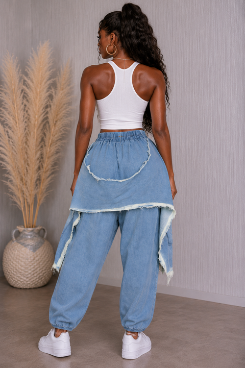 Denim Folded Layer Jeans