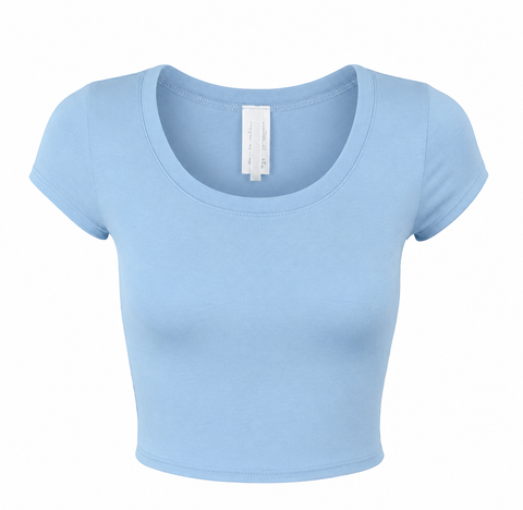 S/S Solid Crop Top