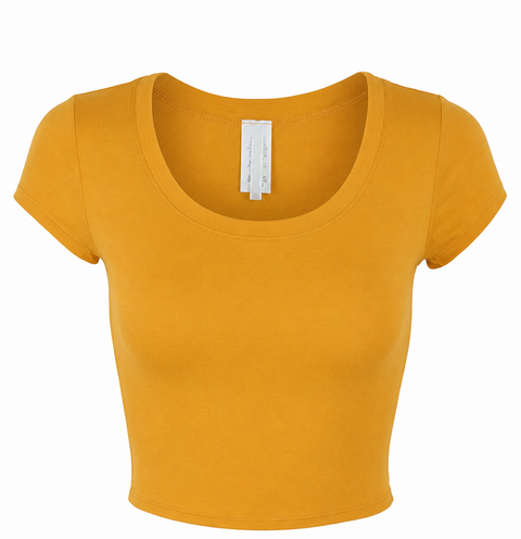 S/S Solid Crop Top