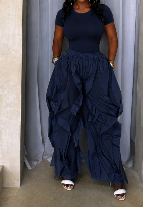 Ruffle Drawstring Jogger Pants