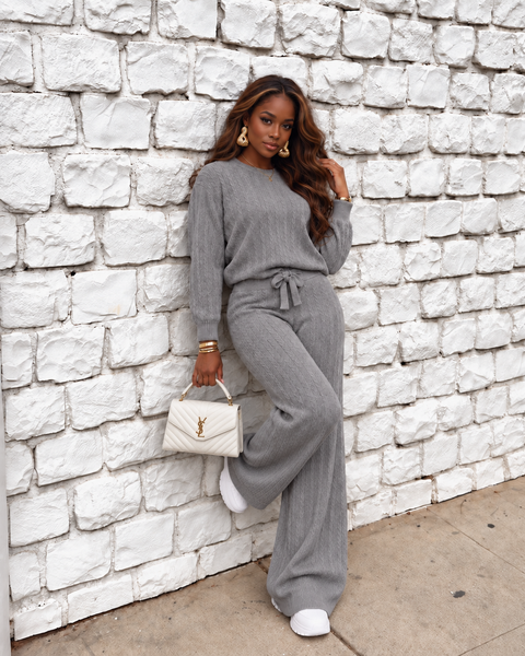 Sweater Top & Long Pants Set