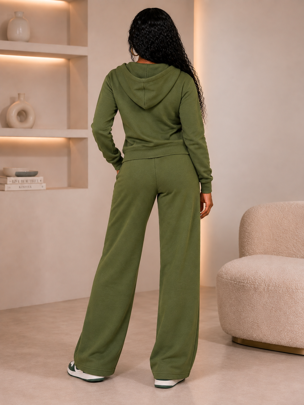 Fleece Hoodie Jacket & Pants Set