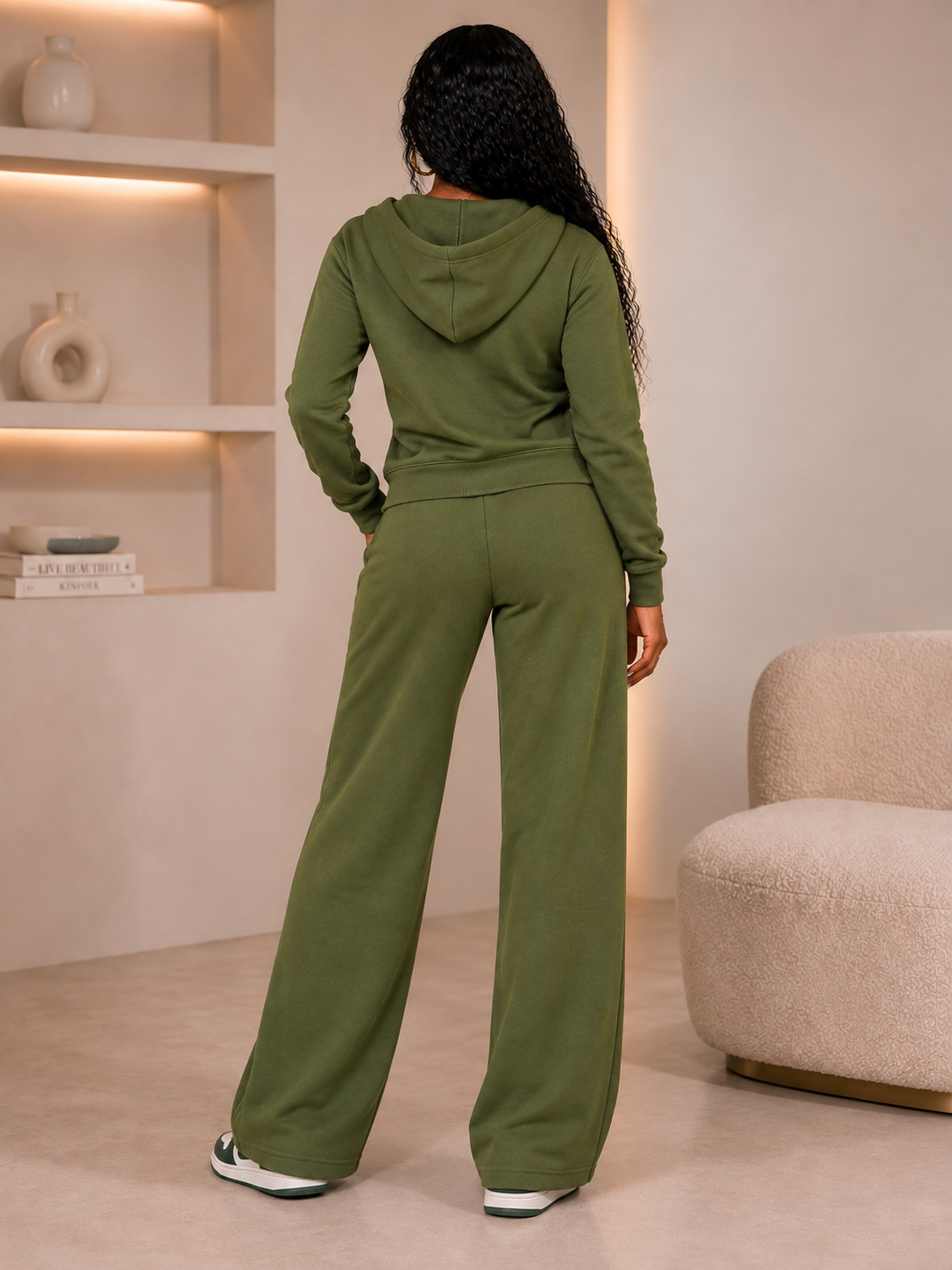 Fleece Hoodie Jacket & Pants Set