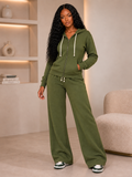 Fleece Hoodie Jacket & Pants Set