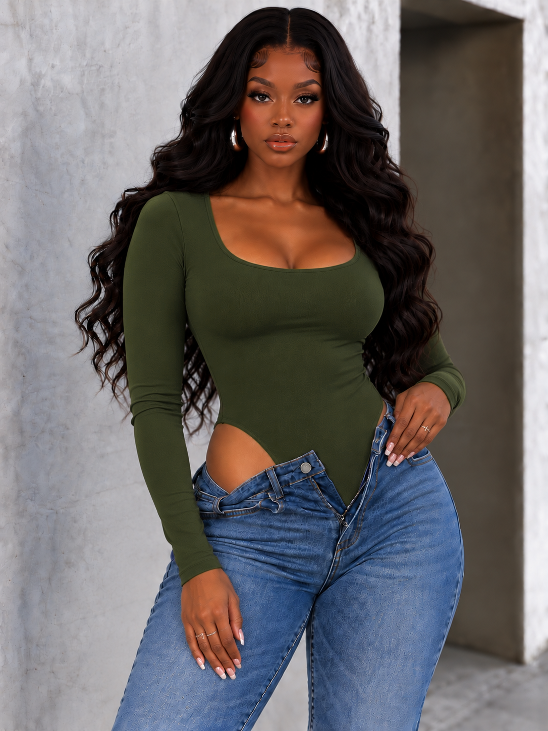 Soft Fabric Long Sleeve Bodysuit