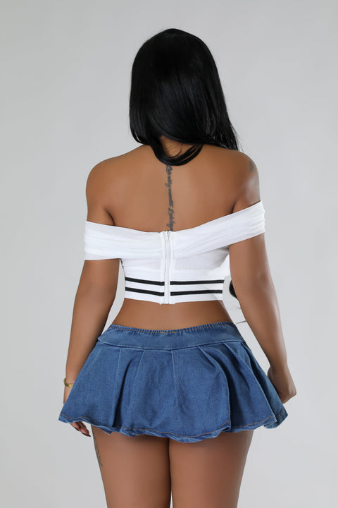 Denim Mini Skort