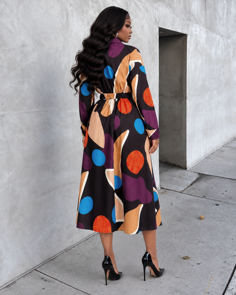 Printed Long Shirt Dress