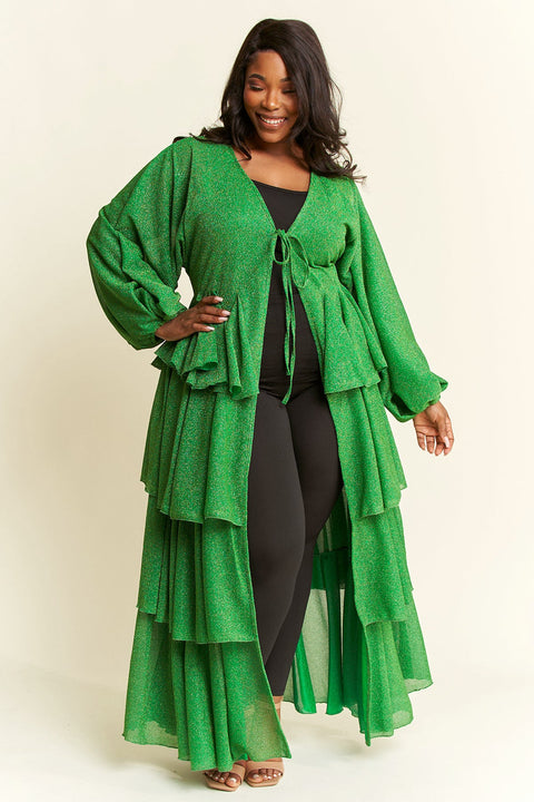 Tiered Tie Front Duster (Plus)