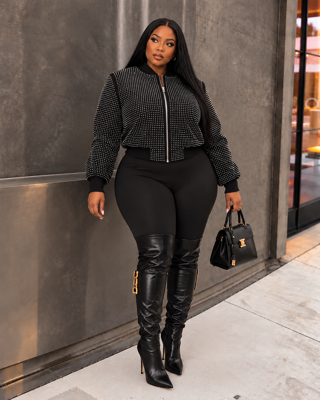 All Stone Bomber Jacket (Plus)