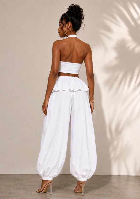 Folded Layer Balloon Jogger Pants