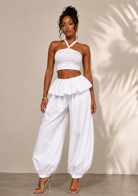 Folded Layer Balloon Jogger Pants