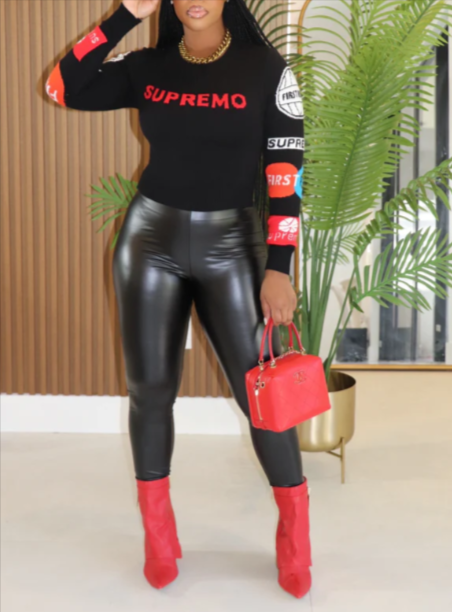 Faux PU Leggings