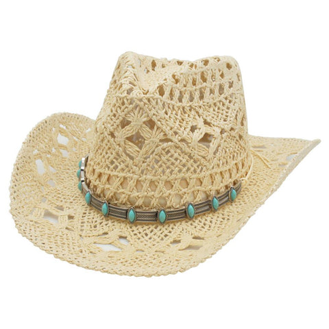 Boho Link Straw Cowboy Hat