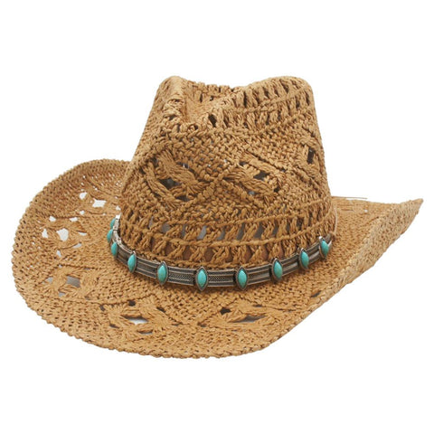 Boho Link Straw Cowboy Hat
