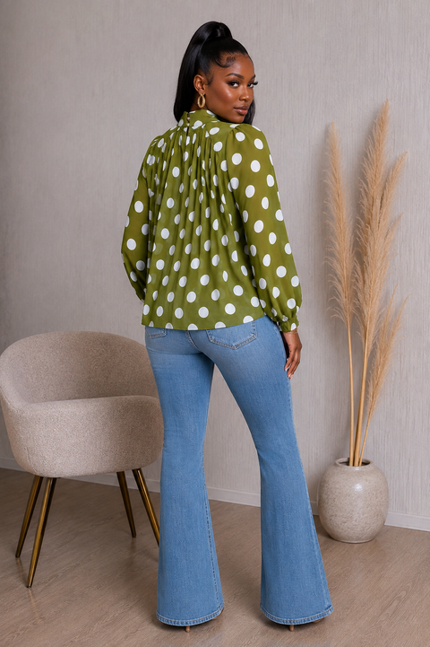 Polkadot Chiffon Blouse