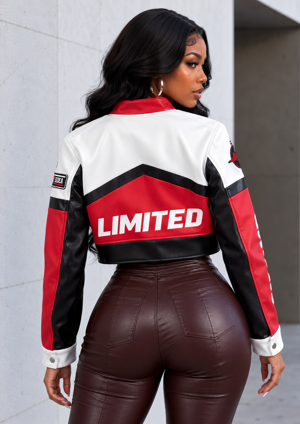 "Winner" Faux Leather Moto Jacket