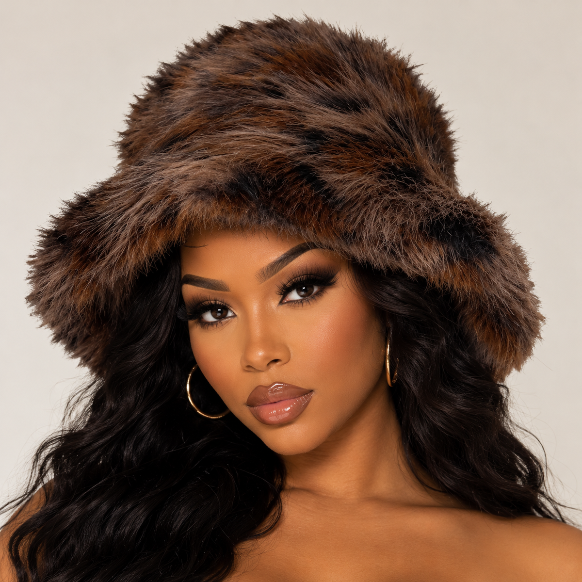 Leopard Fur Bucket Hat